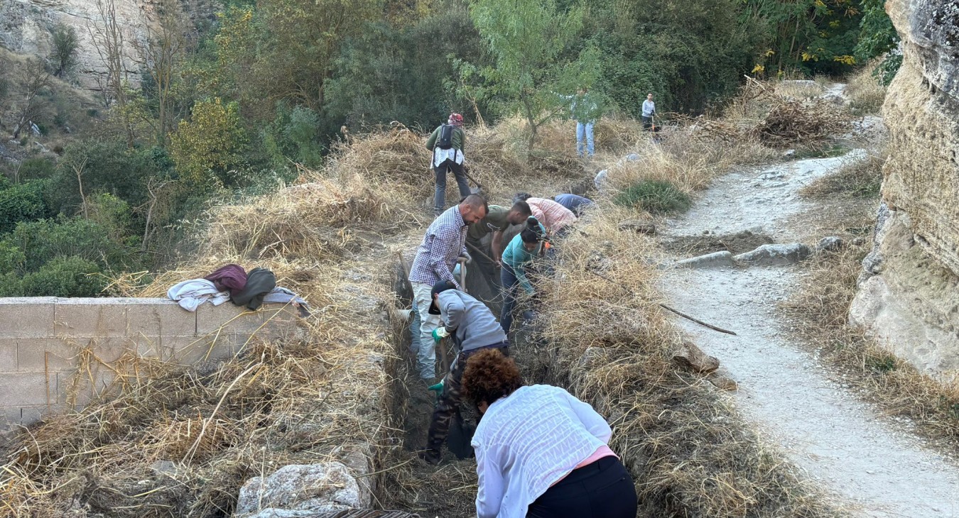 Volunteers at work in the "Acequias de Los Molinos" 